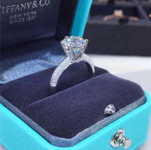 

wedding rings 1ct 3ct 5ct quality cut color high clarity moissanite diamond birthday party ring for women luxury 18k gold jewelry gift with, Slivery;golden