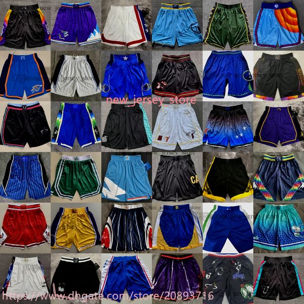

printed new city basketball shorts with pocket elastic waist sport short durant murray curry siakam mitchell breathable gym training beach p, Black