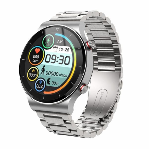 

i19 business phone pedometer smart watch bracelet 1 28 inch cool custom themed dial mens watches bluetooth music storage playback 265s, Slivery;brown