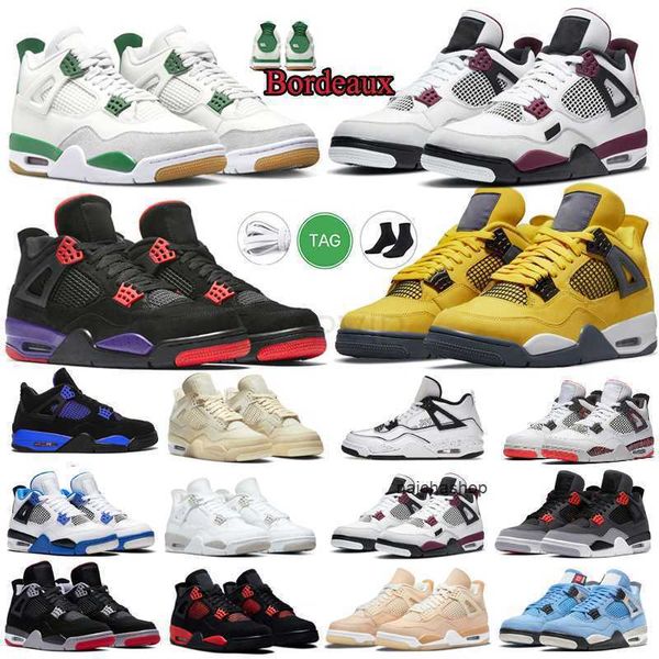 

men women basketball shoes 4 4s jumpman designer military messy room pn dust seafoam midnight navy thunder lightning outdoor sports sneakers