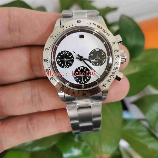 

4 colors retro watch bp factory wristwatches 38mm 6265 vintage paul newman cosmograph chronograph eta movement mechani2664, Slivery;brown