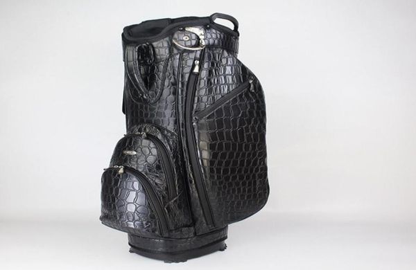 

black crocodile golf bag can stand can be tilted one shoulder bag multifunctional waterprof cover transparent customizable let9587498, Black;red