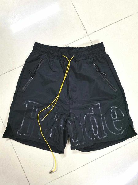 

designer clothing short casual trend brand rhude high street capris 2021 summer new loose casual pants men's women's shorts couple, White;black