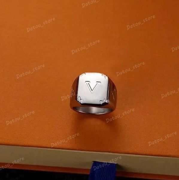 

band rings men retro 925 sterling silver designer couple fashion womens square casual hip hop love ornaments luxury jewelry gift with box 29