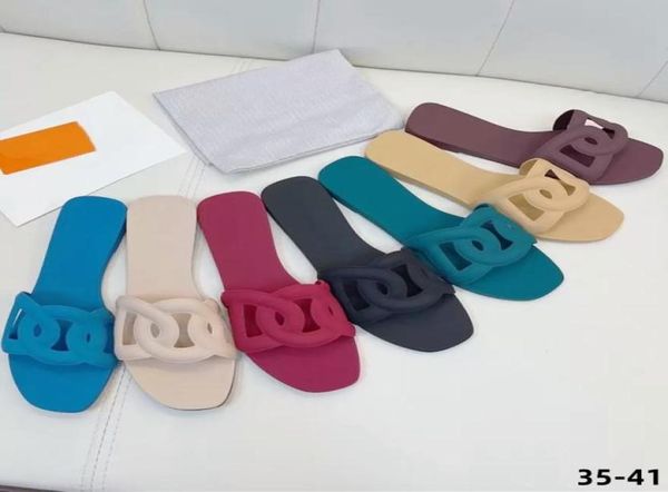 

designer luxury women slippers classic solid color black red blue soft comfortable loafers beach shoes opentoe sandals flipflops9590044