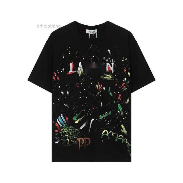 

men's t-shirts gallerye dept shirt lan vin longfan speckle printing series loose short sleeve versatile casual men and women's cou, White;black