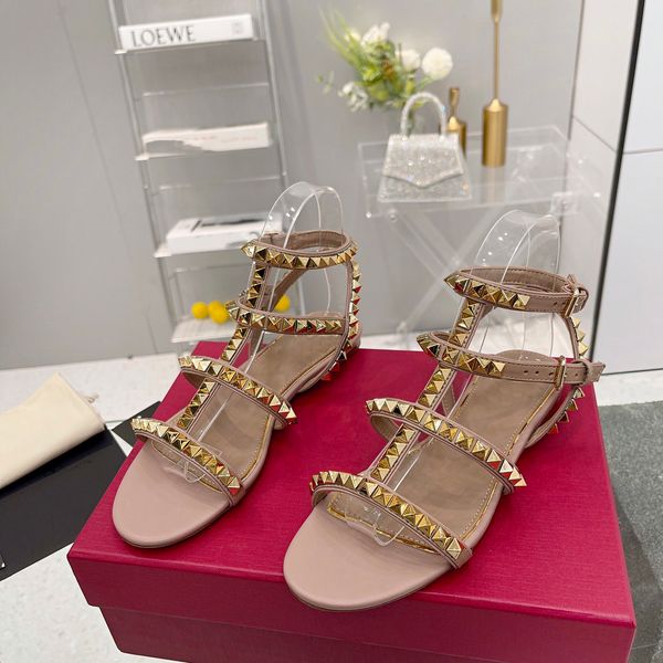 

with box valentinoly''designer vt sandal designer sandals women heel leather slippers platform slide rubber sandal summer fashion, Black