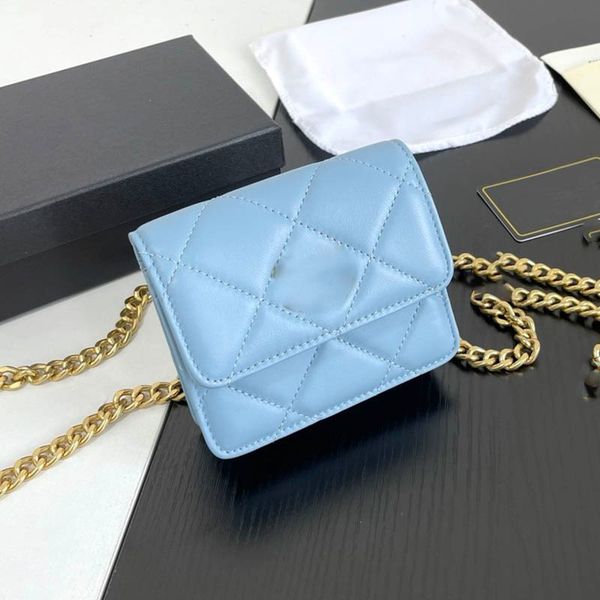 

mini badge pendant women retro crossbody bag leather quilted fanny pack trend coin purse designer wallet card holder suitcases birkin classi