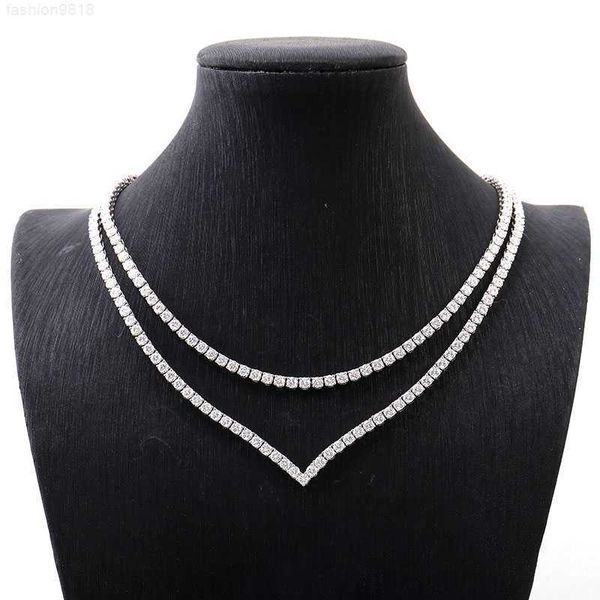 

customize tennis necklace chains for women men iced out moissanite diamond solid gold silver jewelry necklace