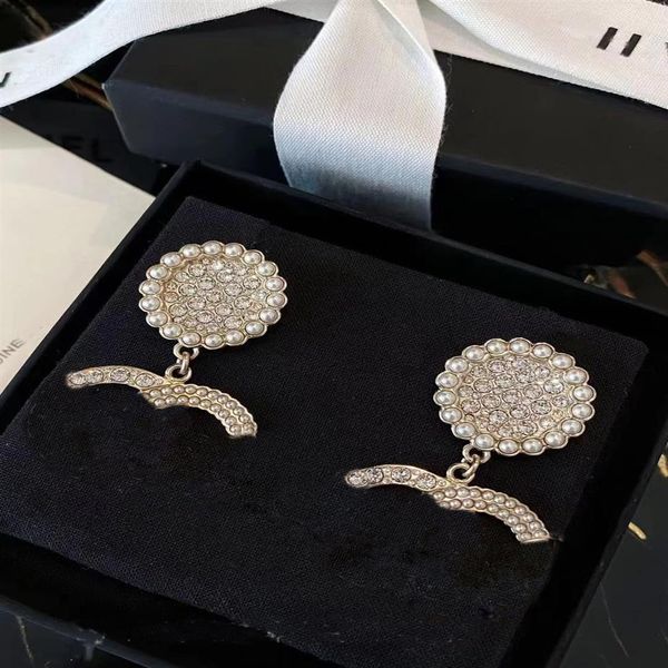 

fashion dangle light gold cystal earings designer earrings for women lady party wedding lovers gift engagement jewelry with flanne242k, Silver