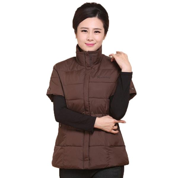 

vests 2022 5xl mother loaded cotton vest autumn winter down cotton vest half sleeve wild jacket thick section warm vest women c8, Black;white