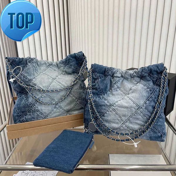 

shoulder bags cc 22 denim grand shopping tote travel designer woman sling body most expensive handbag with silver chain gabrielle quiltede