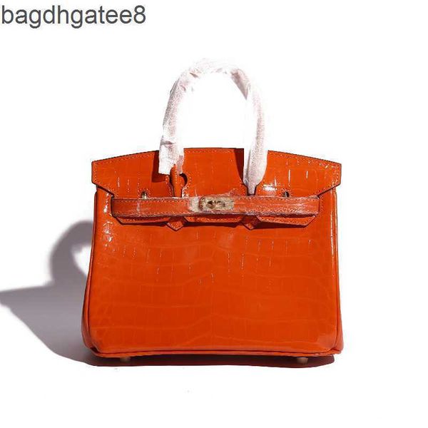 

bags birkin classic capacity women's burkin 2023 woman large bag leather alligator fashion crocodile totes single shoulder handbag xwjj