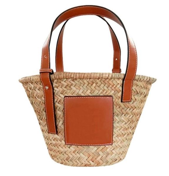 

eurynome luxury designer beach bag famous brand straw bags women summer raffia handbag travel palm basket tote carrycot216d3481546, Black;red
