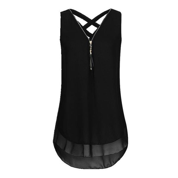

tanks summer for women 2022 t shirt vneck sleeveless tank black tank women bandage casual black solid female tank to, Black;white