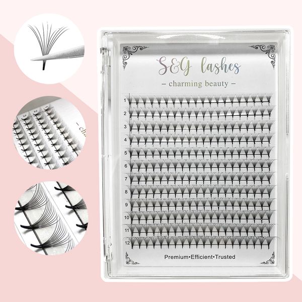 

false eyelashes big capacity 10d eyelash extensions c dcurl 12 rows 0 07mm thickness mink strip individual lashes 8 15mm natural style 23042
