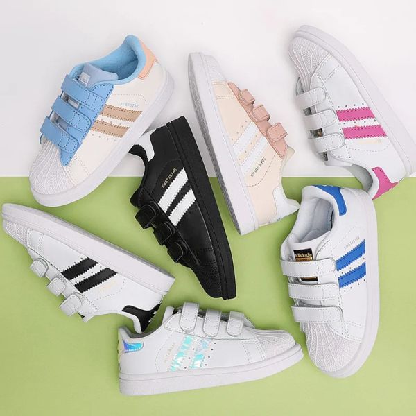 

kids shoes superstars triple black white toddlers sneaker laser golden platform sports sneakers flat trainers children skateboarding shoe