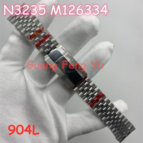 

watch bands factory original 904l steel strap m126334 is applicable buckle code 5lx292f, Black;brown