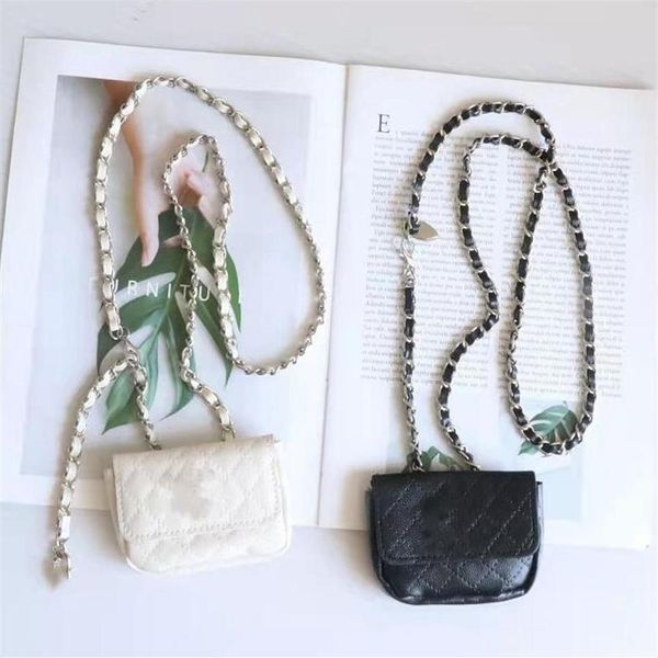 

fashion classic lady mini waist bag designer rhombus leather chain shoulder crossbody chest purses card bag and wallet integrated262g