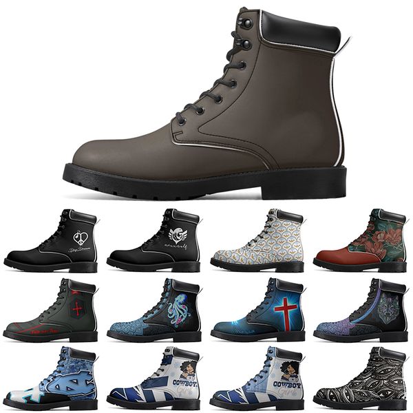 

DIY Classic Boots Non-slip autumn winter for men women outdoor trend Versatile comfortable fashion Elevated Casual Customized Boots 12398