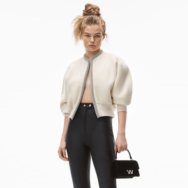 

sweaters aw king fashion rhinestone chain wool knit cardigan autumn and winter sweater women, White;black