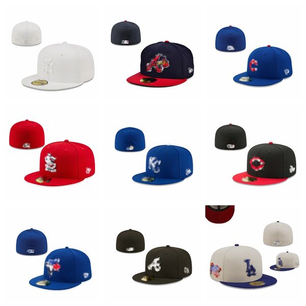 

2023 fitted hats snapbacks hat adjustable baskball caps all team logo man woman outdoor sports embroidery cotton flat closed beanies flex su, Blue;gray