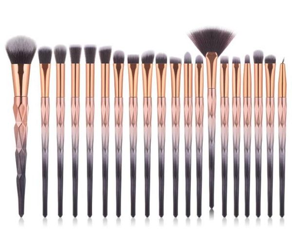 

20pcs diomand handle makeup brush set powder eye shadow foundation blend blush lip brush eyes eyeliner eyelash eyebrow brushes set6651686