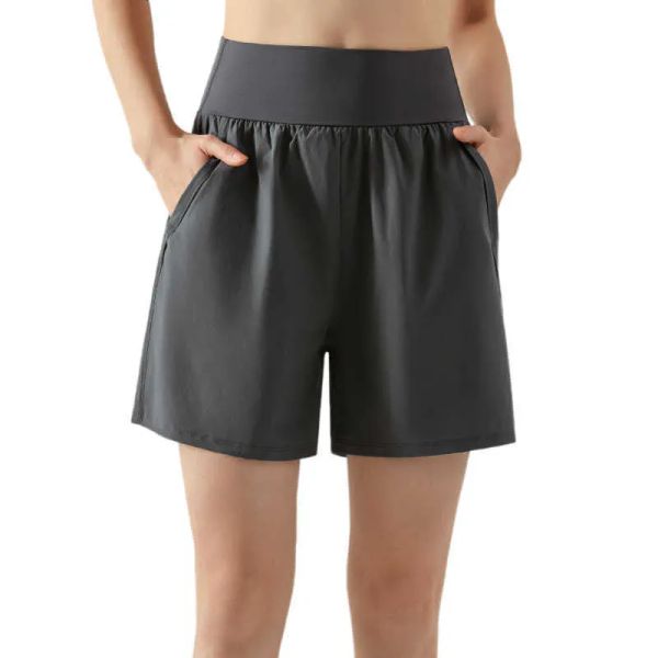 

new fashion l-476 wide waist tight yoga shorts for women's outerwear sports capris loose breathable casual bottoms pants, White;red