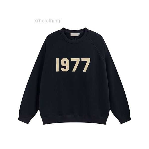 

essentail hoodie men's hoodies & sweatshirts 1977 hooded sweatshirt ess tracksuit women's warm pullover hoodie must-have fashion f, Black