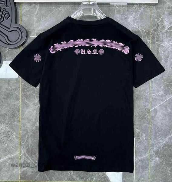 

t-shirts luxury fashion t shirts ch brand horseshoe flower tees sanskrit letter short designer tshirts hip hop 5 h53r, White;black