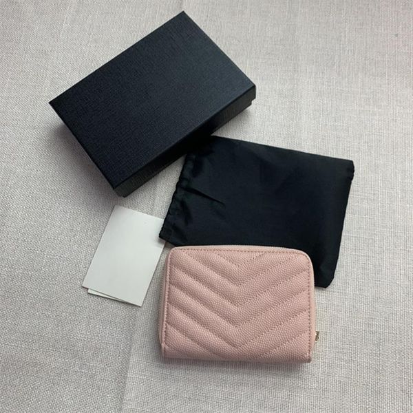 

designers bags luxurys monograms compact zip around wallet grain de poudre embossed leather fashion lady mini purse black pink wom282k, Red;black