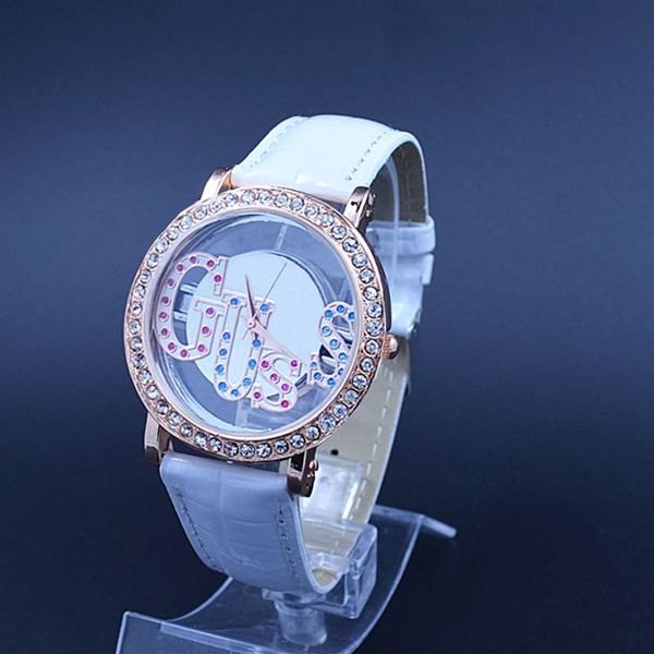 

fashion watches women girl crystal style dial leather strap quartz watch 02184r, Slivery;brown
