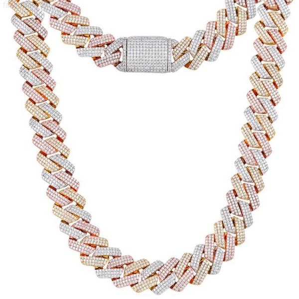 

custom hip hop cuban link mens miami pure gold 18k solid gold cuban link chain necklace, Silver