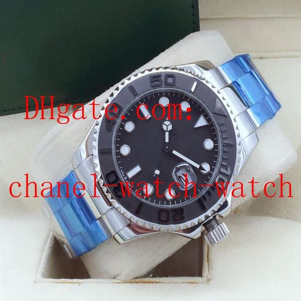 

2019 new model 43mm black dial and rubber band oysterflex men automatic watch 116655 stainless steel men's sport wrist watche280h, Slivery;brown