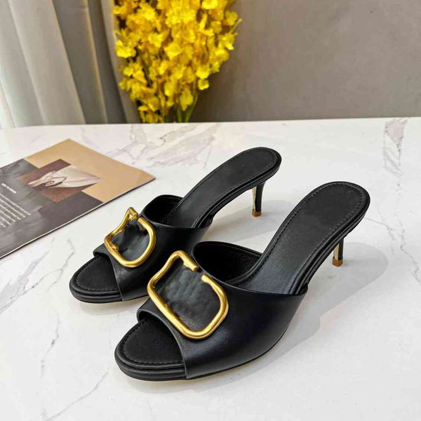 

designer sandals women heel leather slippers platform valentinoity slide rubber sandal summer fashion patform fgghbvc, Black