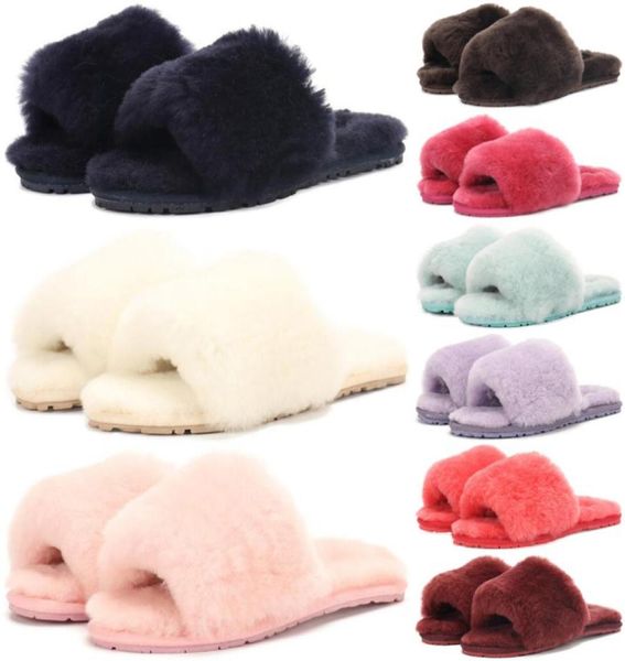 

shiping designer women sandal slippers sliders sandals fluffy shoes fur fuzzy pantoufle womens soft slides slipper luxury trai8698916, Black