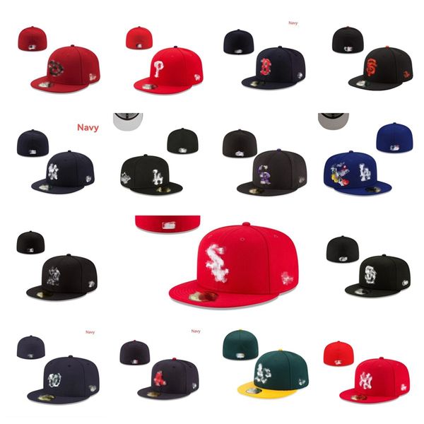 

2023 ready stock mexico fitted caps letter  hip hop size hats baseball caps flat peak for men women full closed size 7-8, Blue;gray