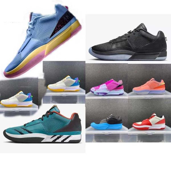 

mens ja morant 1 basketball shoes 1s day one scratch midnight mismatch questions black green blue pink purple red white christmas sneakers t