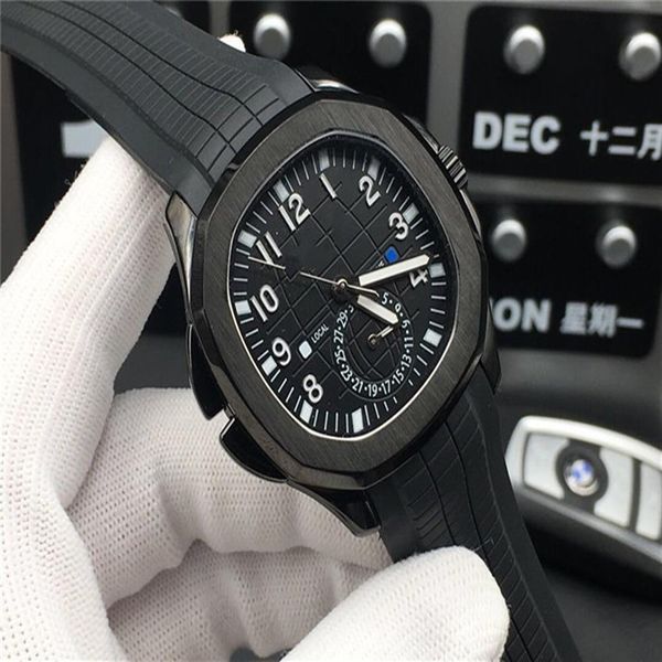 

super 58 montre de luxe automatic watch movement 316l fine steel case diameter 40mm thickness 12mm waterproof 50m rubber watchband242n, Slivery;brown