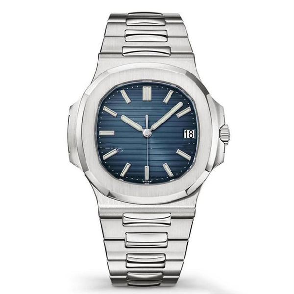 

2020 new nautilus watch men automatic luxury watches 5711 silver strap blue stainless mens mechanical orologio di lusso wristwatch262i, Slivery;brown