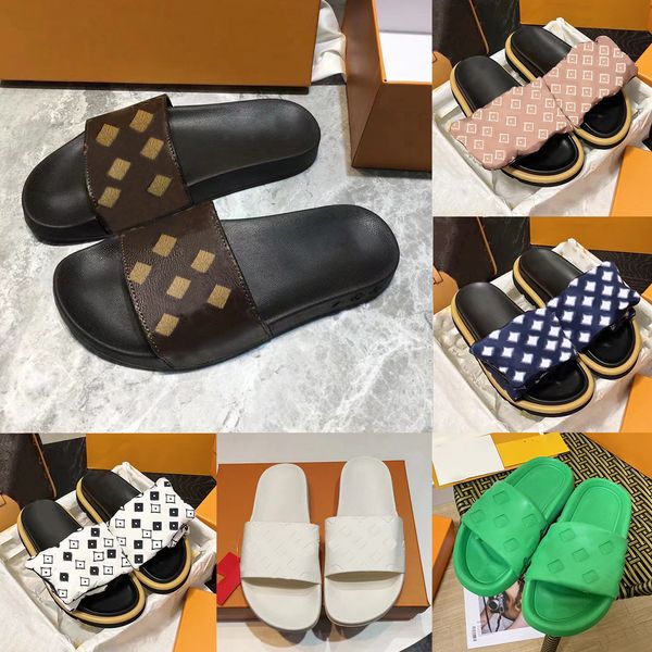 

slippers slides designer men women fashion sandals slip-on platform flat shoes outdoor indoor 35-45, Black