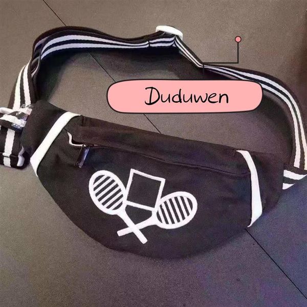 

30x14x5cm c gift fashion canvas waist bag chain belt sport bag classic storage bag236t