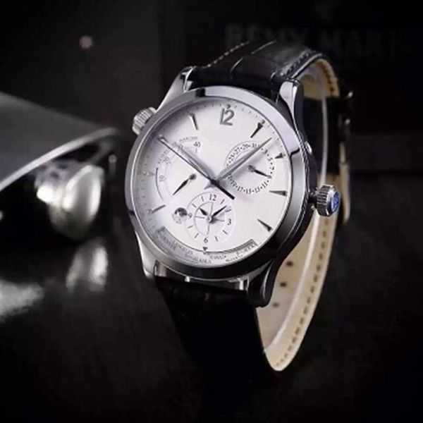 

39mm watches multi-functions automatic movement city gmt power reserve q1428421 men watch wristwatch sapphire waterpr273i, Slivery;brown