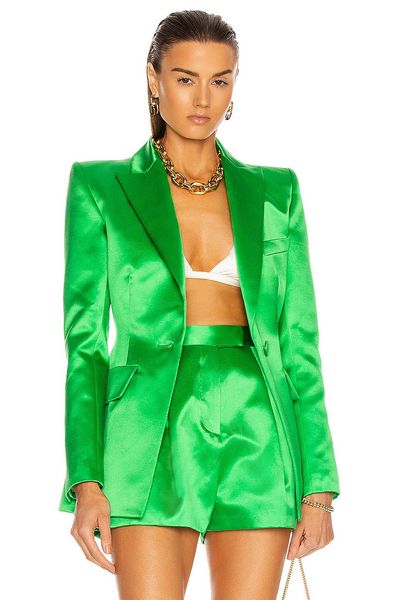 

dress deive teger 2022 new fashion women's casual v neck long sleeve button pockets jacket shorts two piece sets elegant party, White
