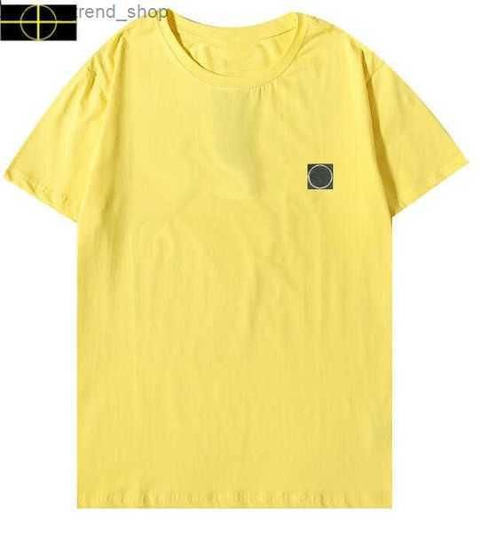 

men's t-shirts plus men polo spring stone 2023 summer new cotton short-sleeved t-shirt round neck loose and women's solid color bo, White;black