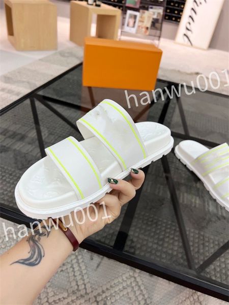 

leather ceiling slide slippers designer flat men summer sandals fashion luxury leisure resort beach, Black