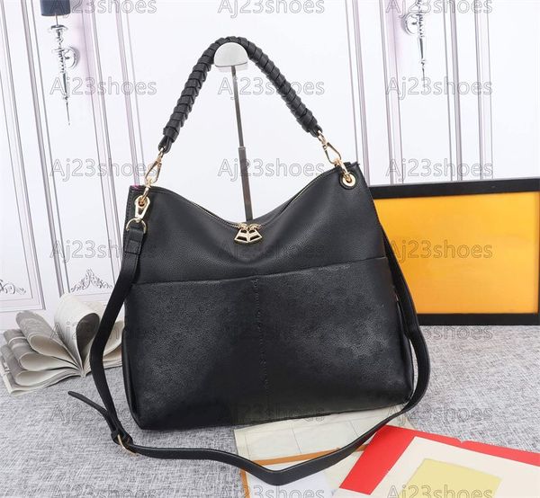 

maida functional zipped hobo bags grained leather monograms empreinte braided removable handle two large front pockets cross body shoulder b
