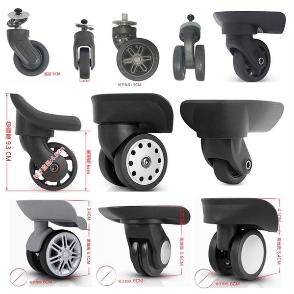 

french ambassador delsey luggage wheel accessories password travel case bag universal wheel fittings bag hardware repair part 22061905, Black