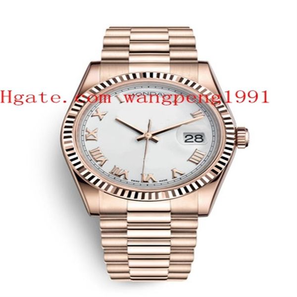 

15 colour original box watch 36mm 118235 118238 18k gold sapphire glass automatic movement watch wristwatches293y, Slivery;brown