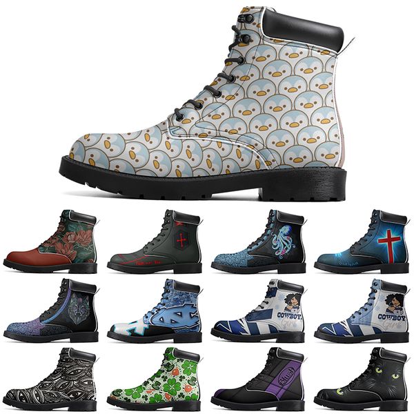 

DIY Classic Boots Non-slip autumn winter for men women outdoor trend Versatile comfortable fashion Elevated Casual Customized Boots 5694